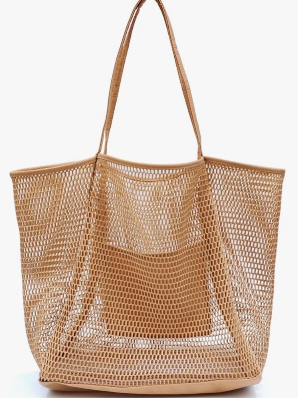 Women’s Brown Solid Tote Shoulder Strap Bag Casual Inner Pockets